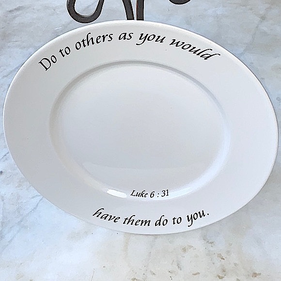 COVENTRY DAILY BLESSINGS DINNER PLATE ROUND 10 3/4TH LUKE 6:31 - Picture 5 of 7